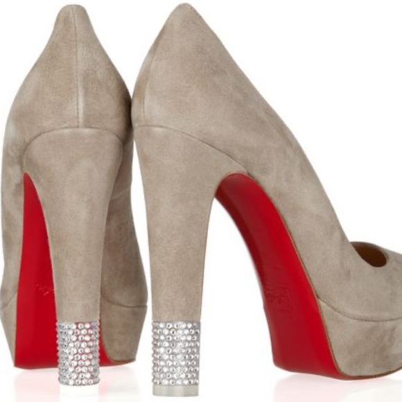 Christian Louboutin Filter 140 crystal-embellished suede pumps - Picture 2 of 16